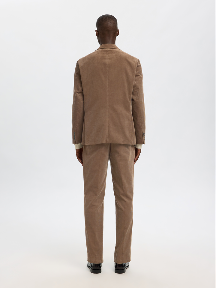 Bruine ribfluwelen blazer Selected Homme