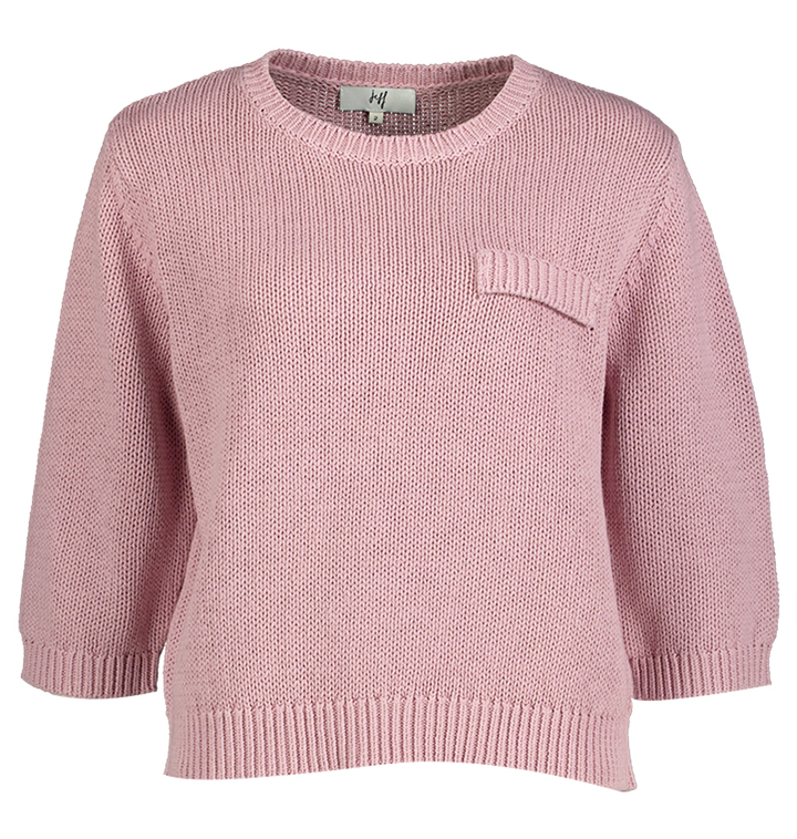 Roze grof gebreide trui Eliza Jeff 