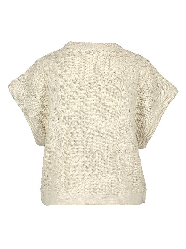 Beige gehaakte pull Jeff 