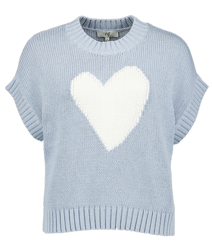 Lichtblauwe trui met hart detail Corazon Jeff 
