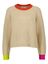 Beige trui met gekleurde details Calou Jeff 