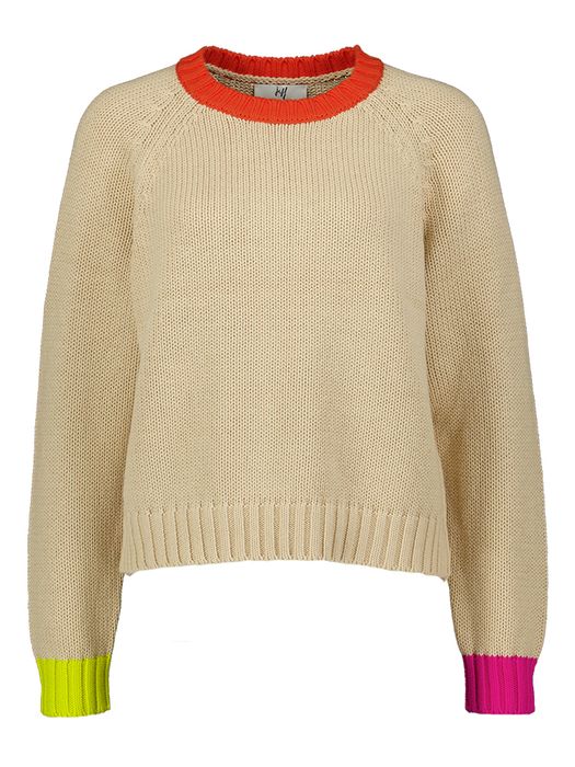 Beige trui met gekleurde details Calou Jeff