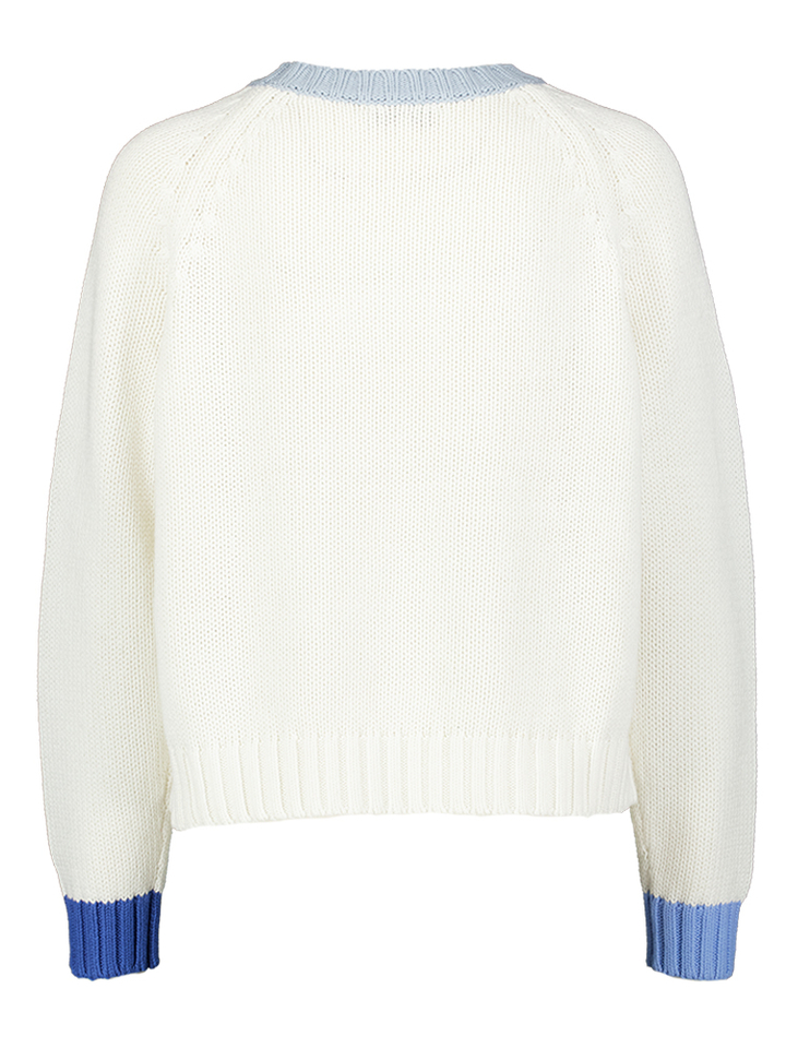 Ecru trui met blauwe details Calou Jeff 