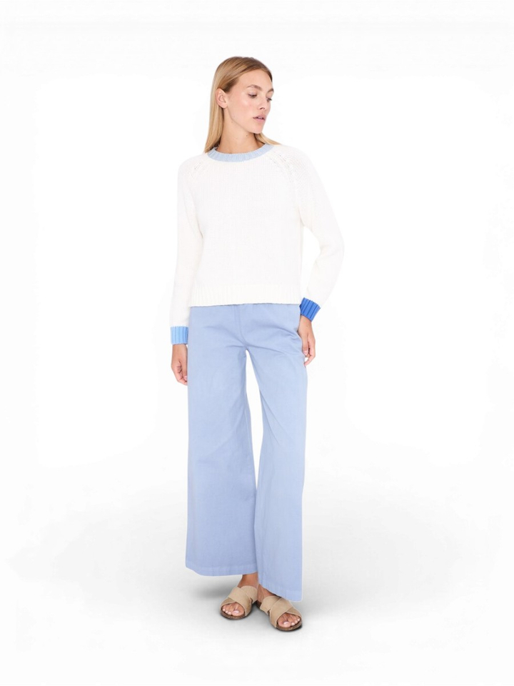 Ecru trui met blauwe details Calou Jeff 