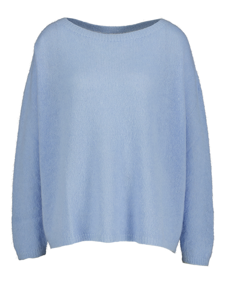 Blauwe trui met alpaca wol Jude Jeff