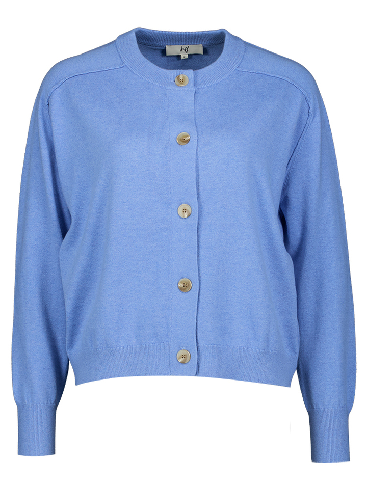 Blauwe cardigan met knopen Diana Jeff