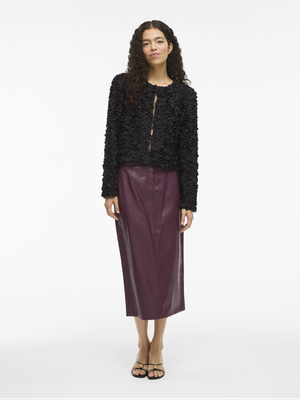 Zwarte ruffle blouse virosie Vila