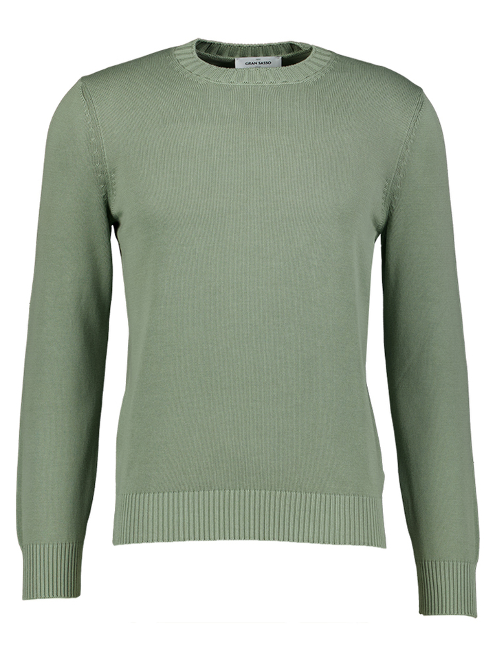 Groene trui met ronde hals Gran Sasso