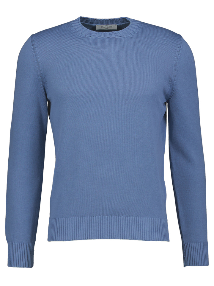 Blauwe trui met ronde hals Gran Sasso 