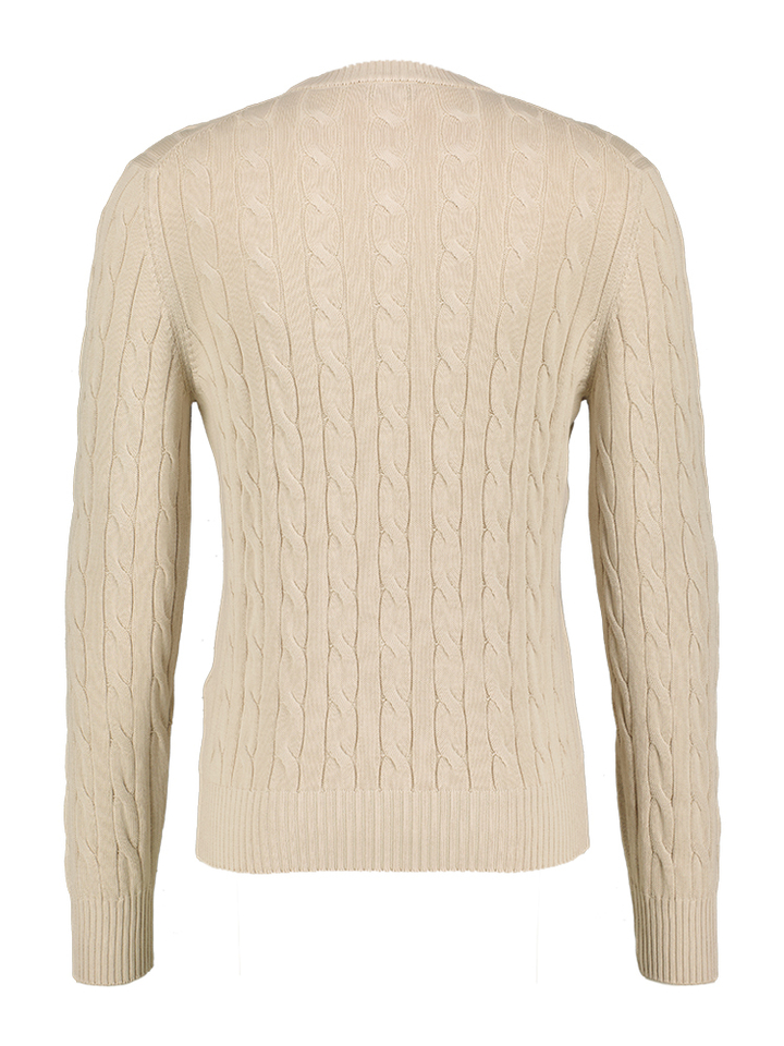 Beige trui met kabel Gran Sasso 