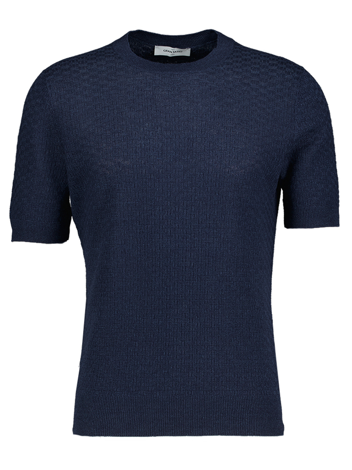 Blauwe trui structuur Gran Sasso 