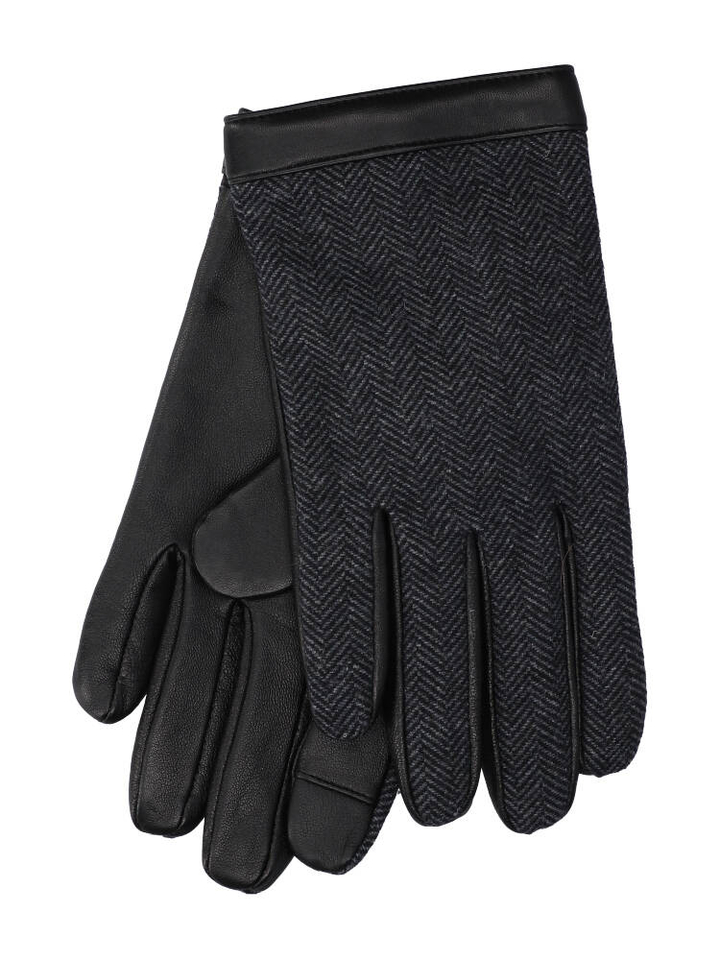Zwart en grijze handschoenen Hugo Boss