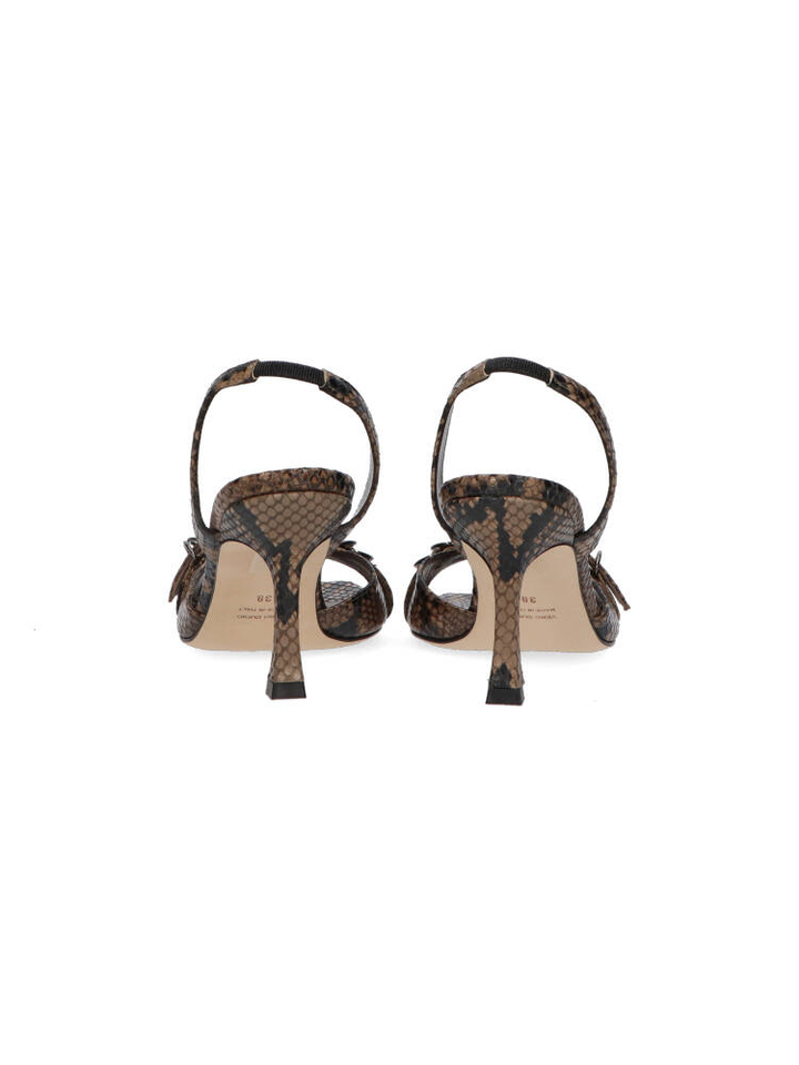 Sandalen met hak en python print Twenties Rotue