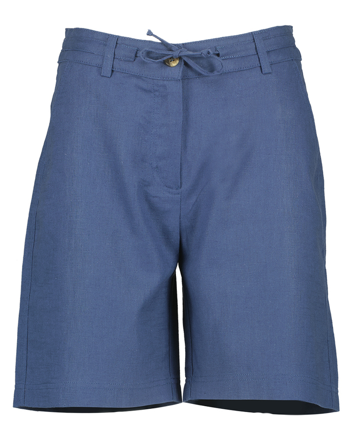 Blauwe linnen short Athene D'alexine