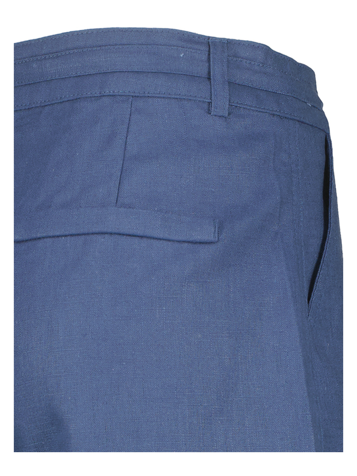 Blauwe linnen short Athene D'alexine