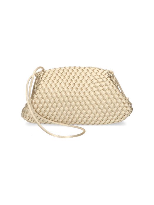 Champagne satin handtas Pouch Marrea