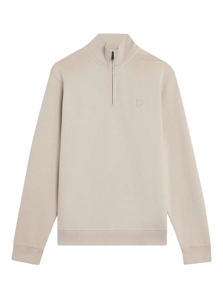 Beige sweater met rits Lylle&Scott 