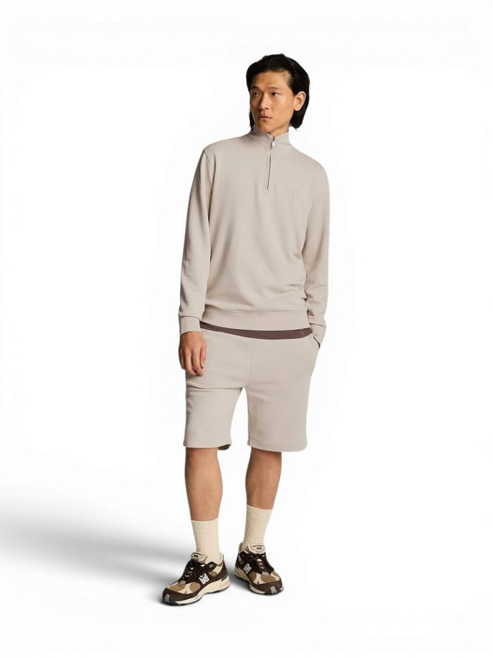 Beige sweater met rits Lylle&Scott 