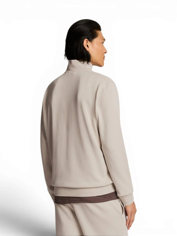 Beige sweater met rits Lylle&Scott 