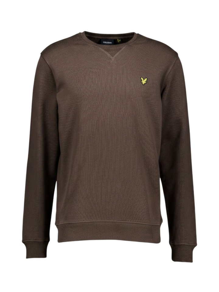 Bruine sweater met logo Lylle&Scott