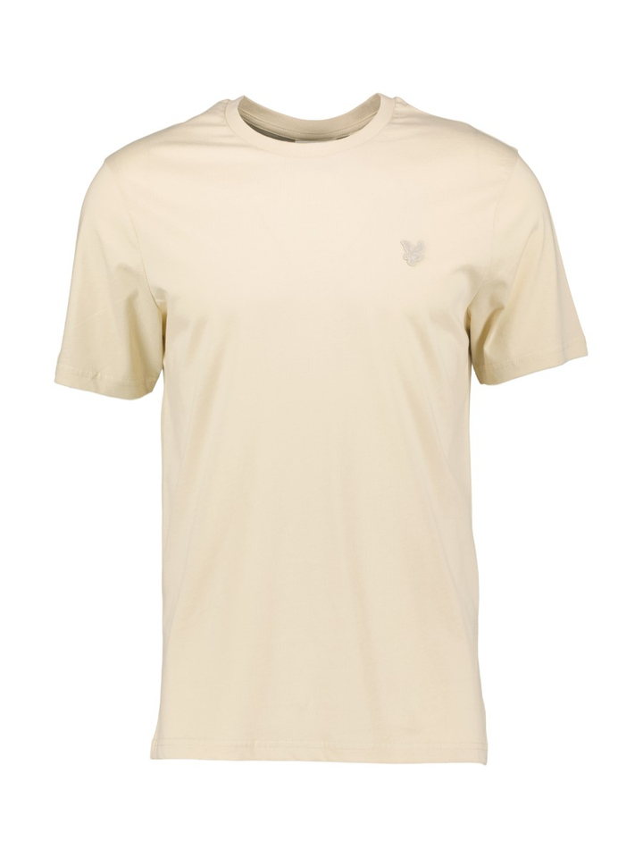 Creme kleurige katoenen T-shirt Lyle&Scott 