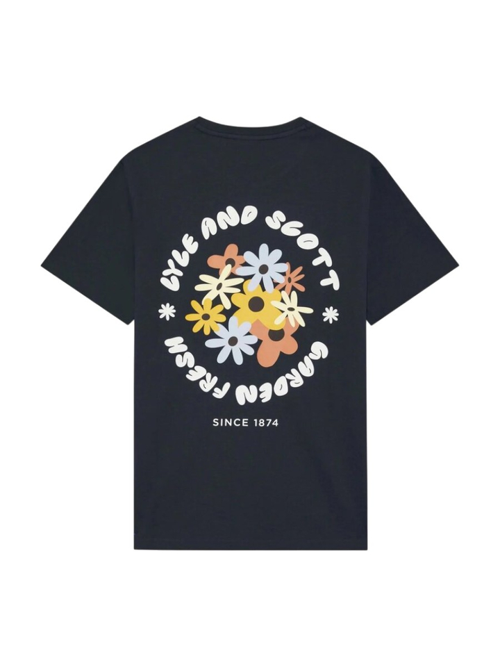 Donkerblauwe T-shirt met opdruk Lyle&Scott 