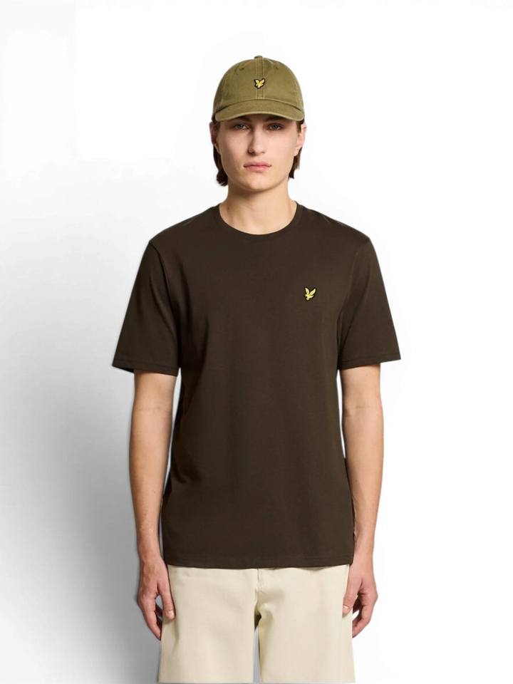 Donkerbruine katoenen T-shirt Lyle&Scott 