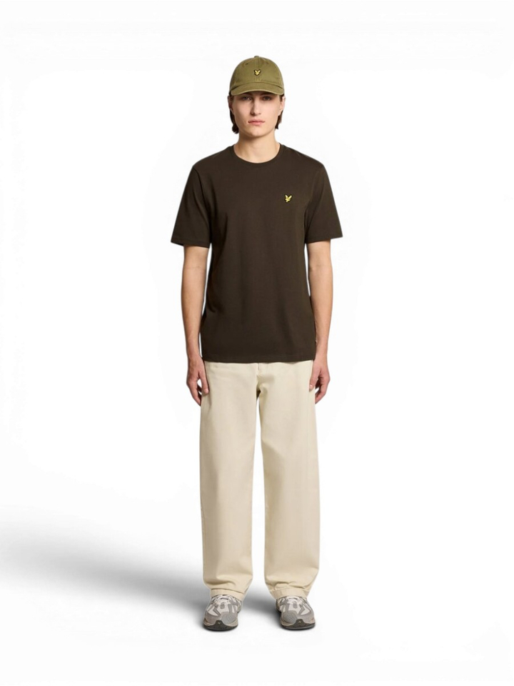 Donkerbruine katoenen T-shirt Lyle&Scott 