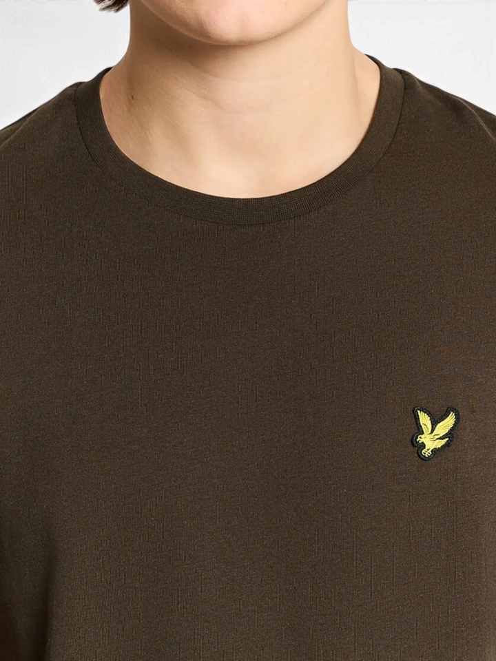 Donkerbruine katoenen T-shirt Lyle&Scott 