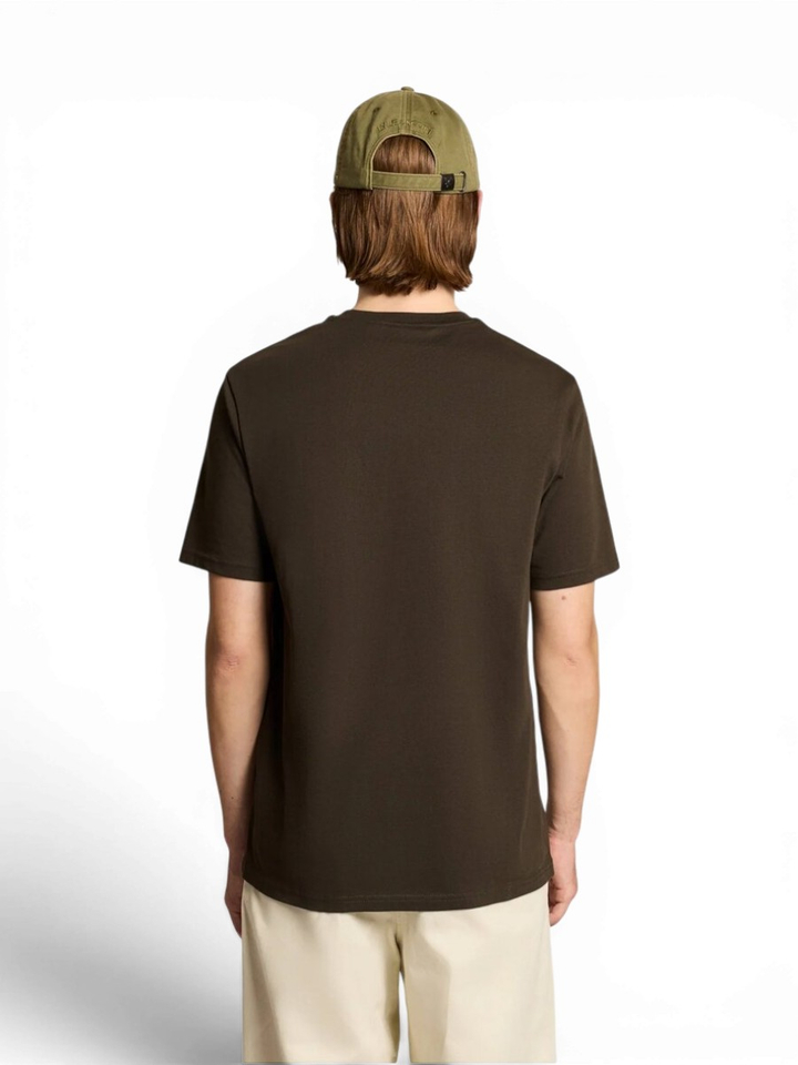 Donkerbruine katoenen T-shirt Lyle&Scott 
