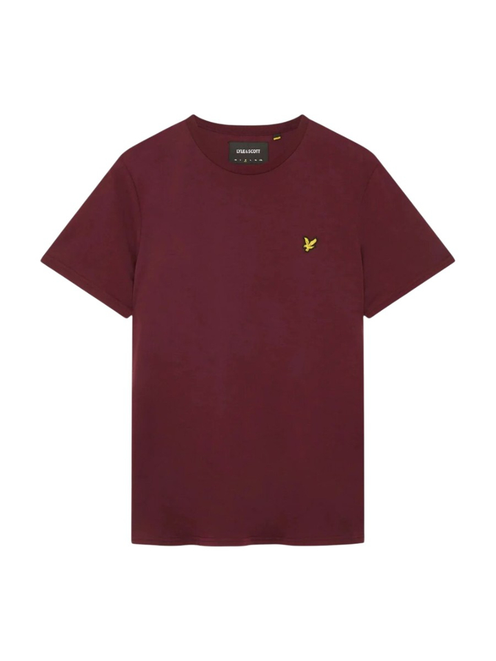 Bordeaux katoenen T-shirt Lyle&Scott