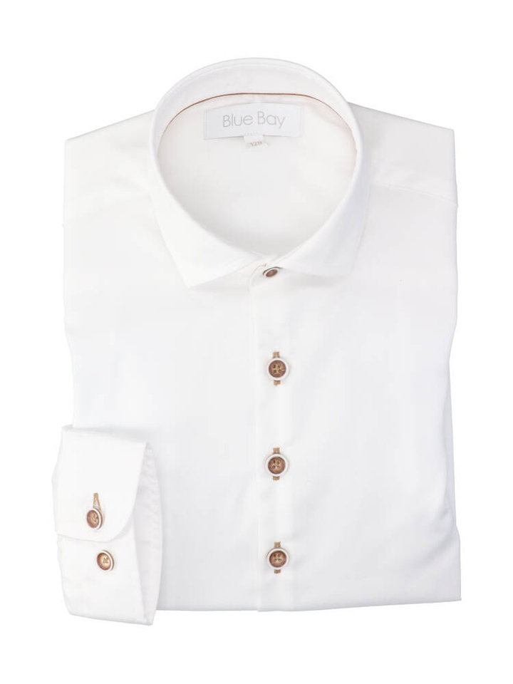 Wit katoenen hemd Blue Bay