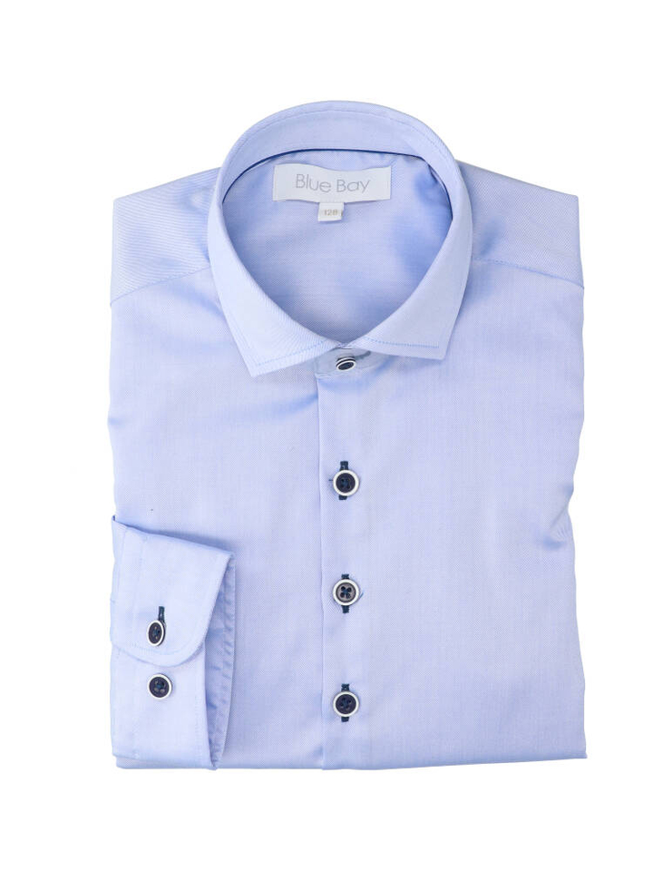 Lichtblauw katoenen hemd Korneel Blue Bay