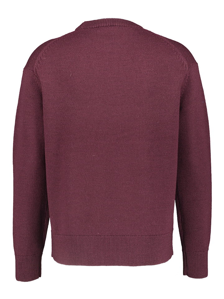 Bordeaux wollen sweaters met ronde hals Selected
