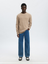 Beige wollen sweater met ronde hals Selected
