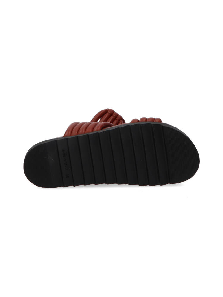 Roodbruine slippers Yumi Antenora