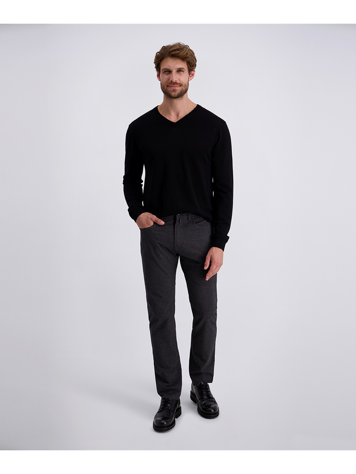 Bruine broek met fijne ruit Pierre Cardin 