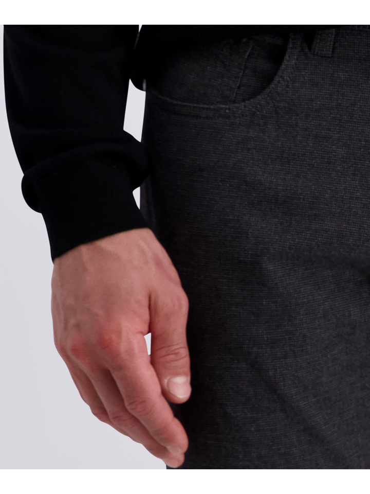 Bruine broek met fijne ruit Pierre Cardin 