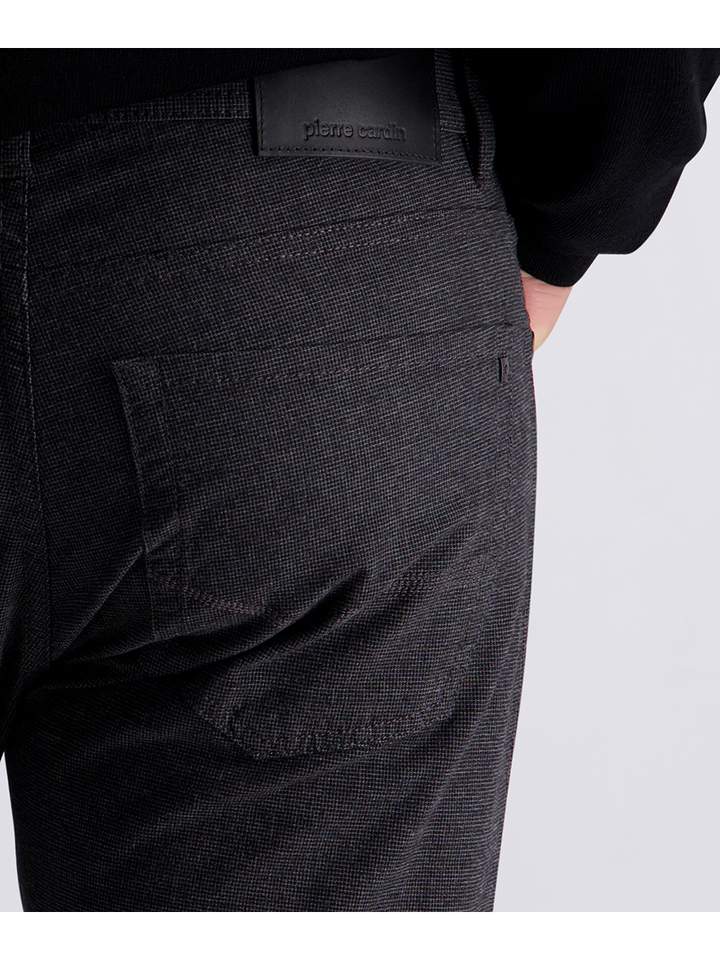 Bruine broek met fijne ruit Pierre Cardin 