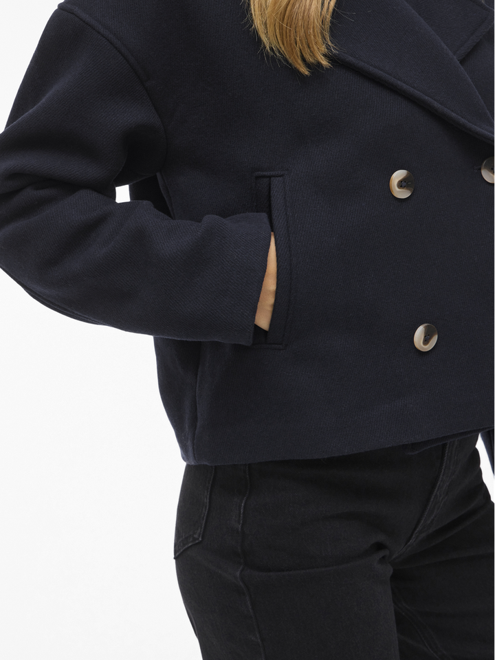 Donkerblauwe korte mantel Vikamina Vila