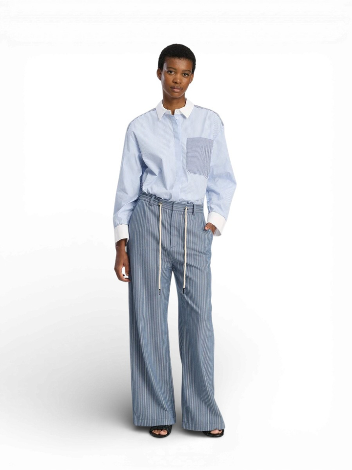 Blauw gestreepte blouse Buxilima Munthe