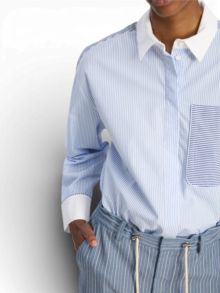 Blauw gestreepte blouse Buxilima Munthe