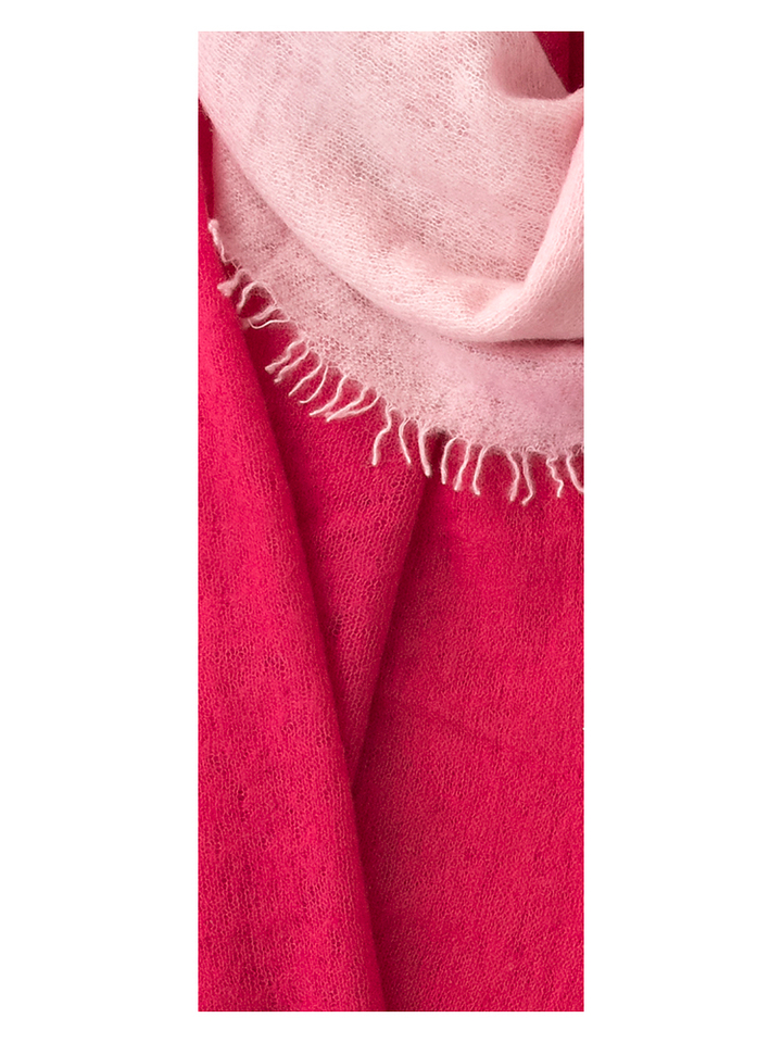 Bordeaux sjaal met roze Scarf