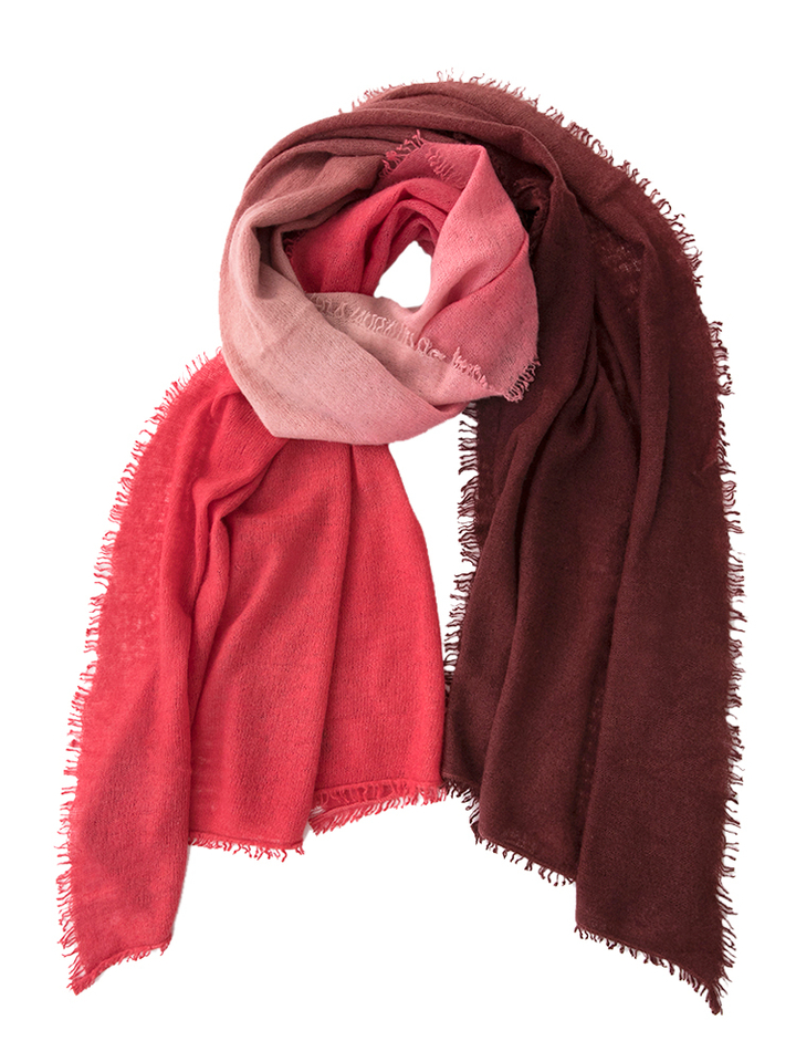 Bordeaux sjaal met sjaal Scarf