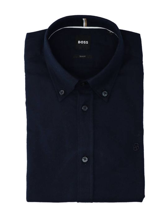 Donkerblauw hemd (slim fit) met lange mouwen Hugo Boss