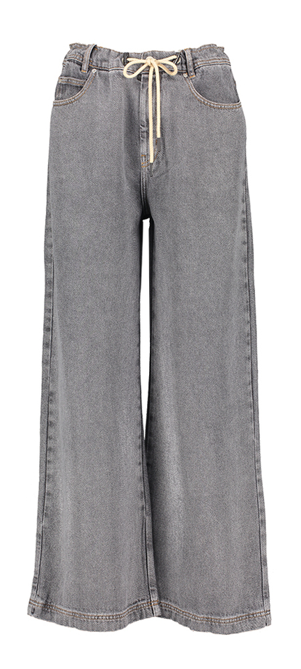 Grijze losvallende wijde broek in jeanslook Obey Munthe 