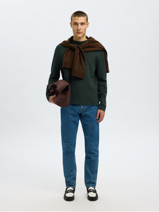 Groene gebreide pull Selected