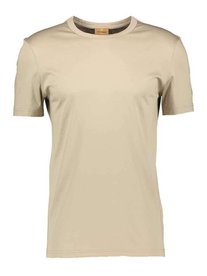 Beige katoenen tshirt Perry Mos Mosh 