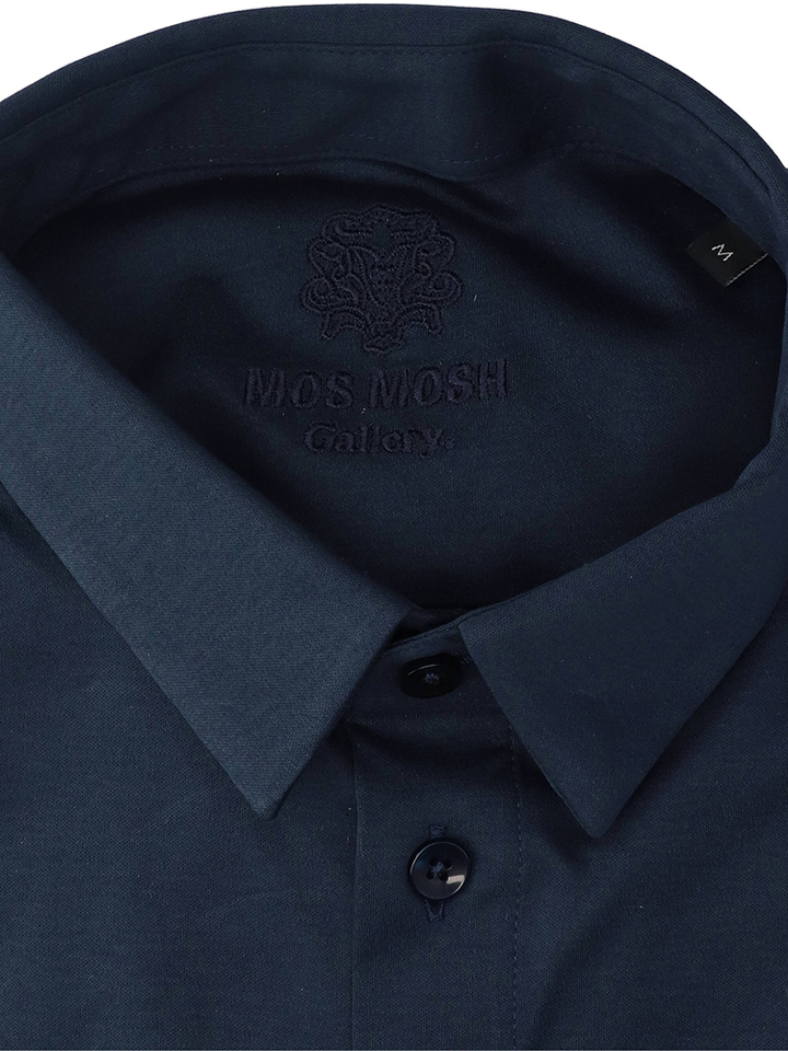 Navy hemd (regular fit) met lange mouwen Mos Mosh 