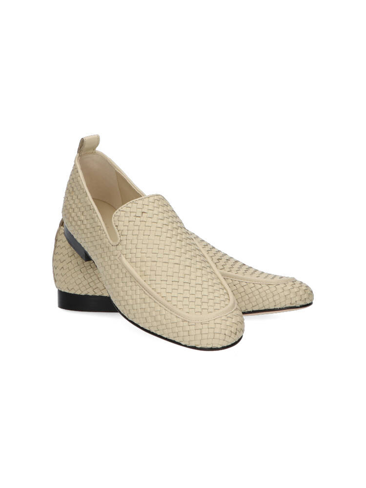 Ecru geweven loafer Pont J Vam